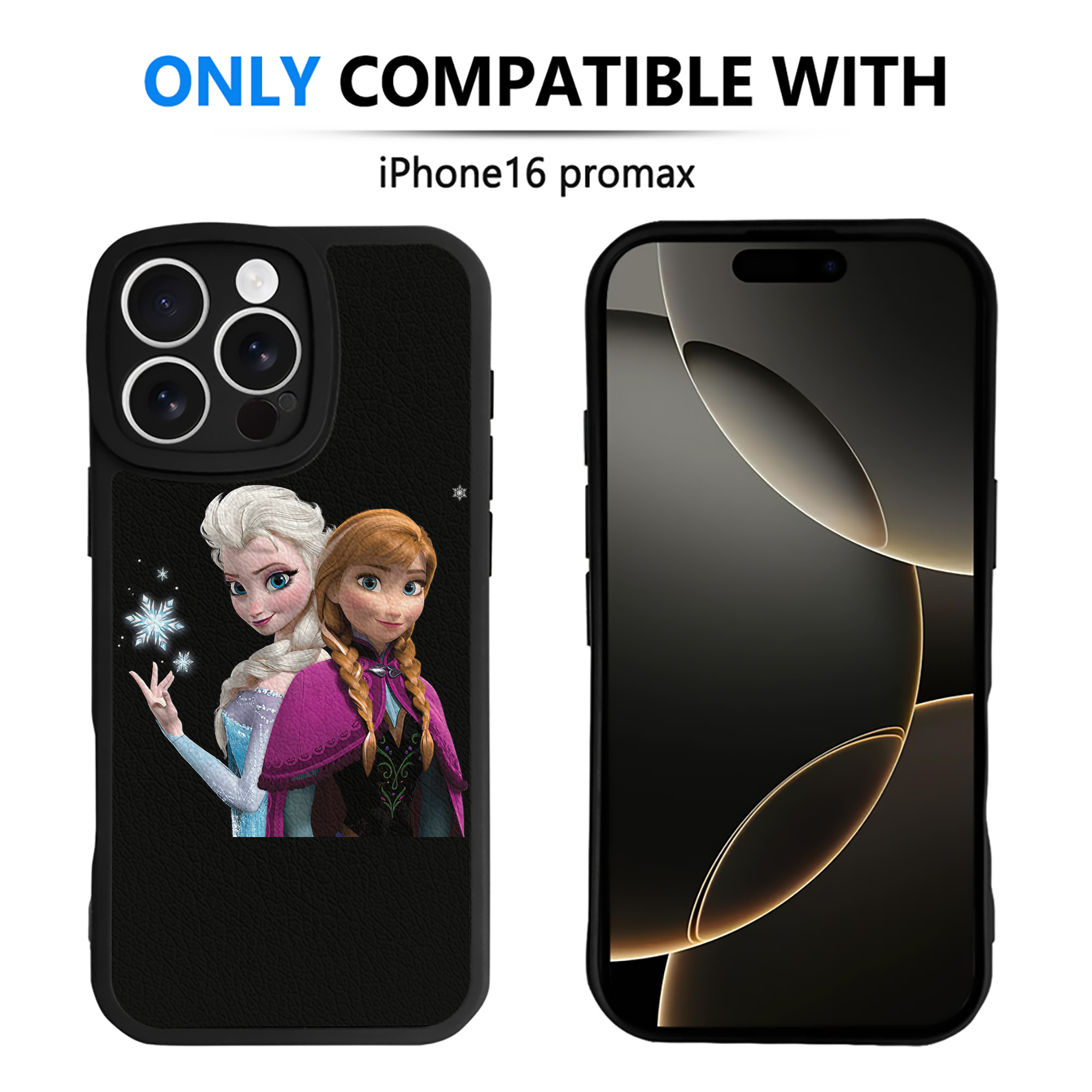 （画像用） アナと雪の女王 アンナ エルサ Frozen Anna Elsa 【iPhone 16シリーズ対応】シリコンスマホケース（レザー調） 材質：シリコン
